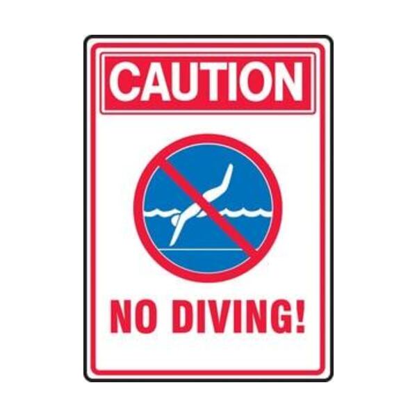 ACCUFORM 14X10 PLAS CAUTION SIGN NO DIVING