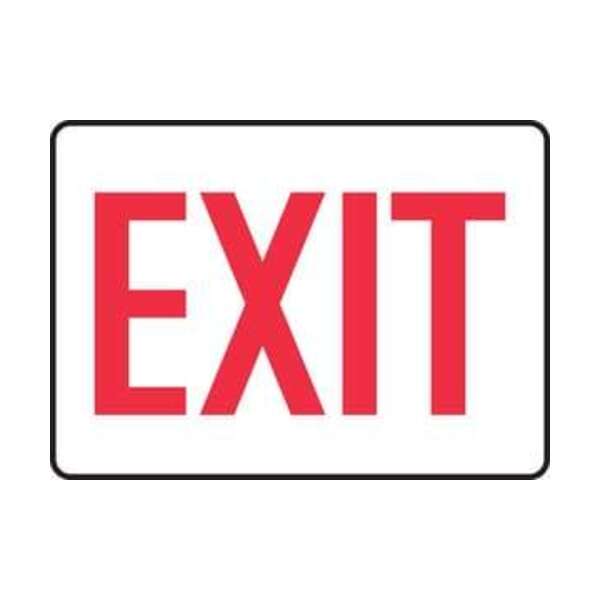 ACCUFORM 7X10 PLAS EXIT SAF SIGN RED/WHIT