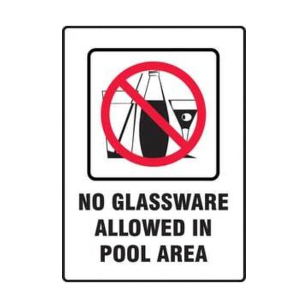 ACCUFORM 14X10 PLAS SIGN NO GLASSWARE ALLOW