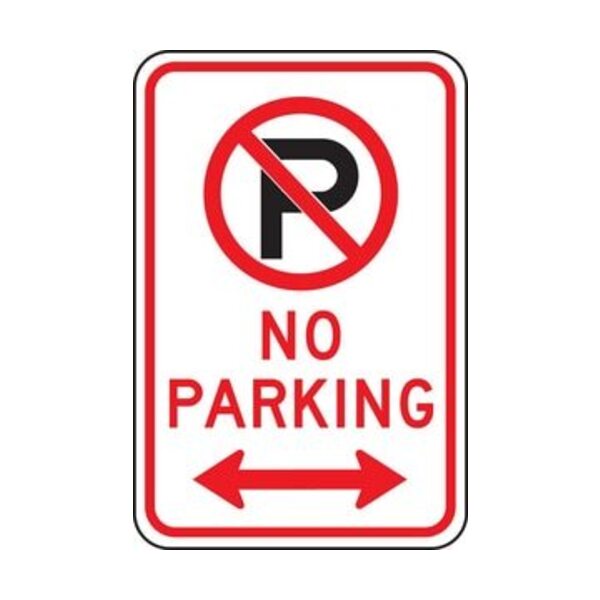 ACCUFORM 18X12 ALUM SIGN ARROW NO PARKING