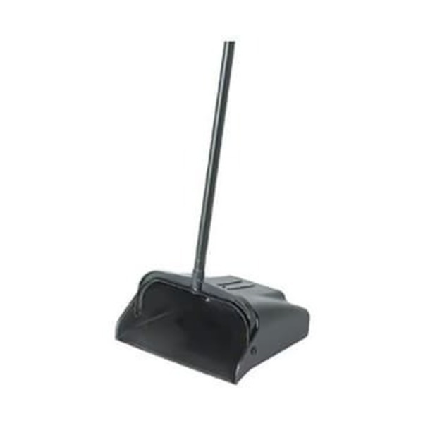 ABCO BROOM & MOP MFG. CORP. Black Dust Pan with Metal Handle in Black